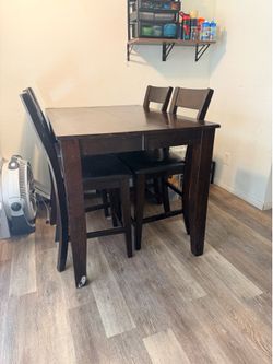 High top solid wood table