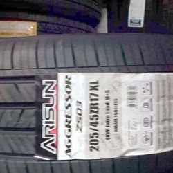 4 New Tires  205/45/17 Arisun Tires