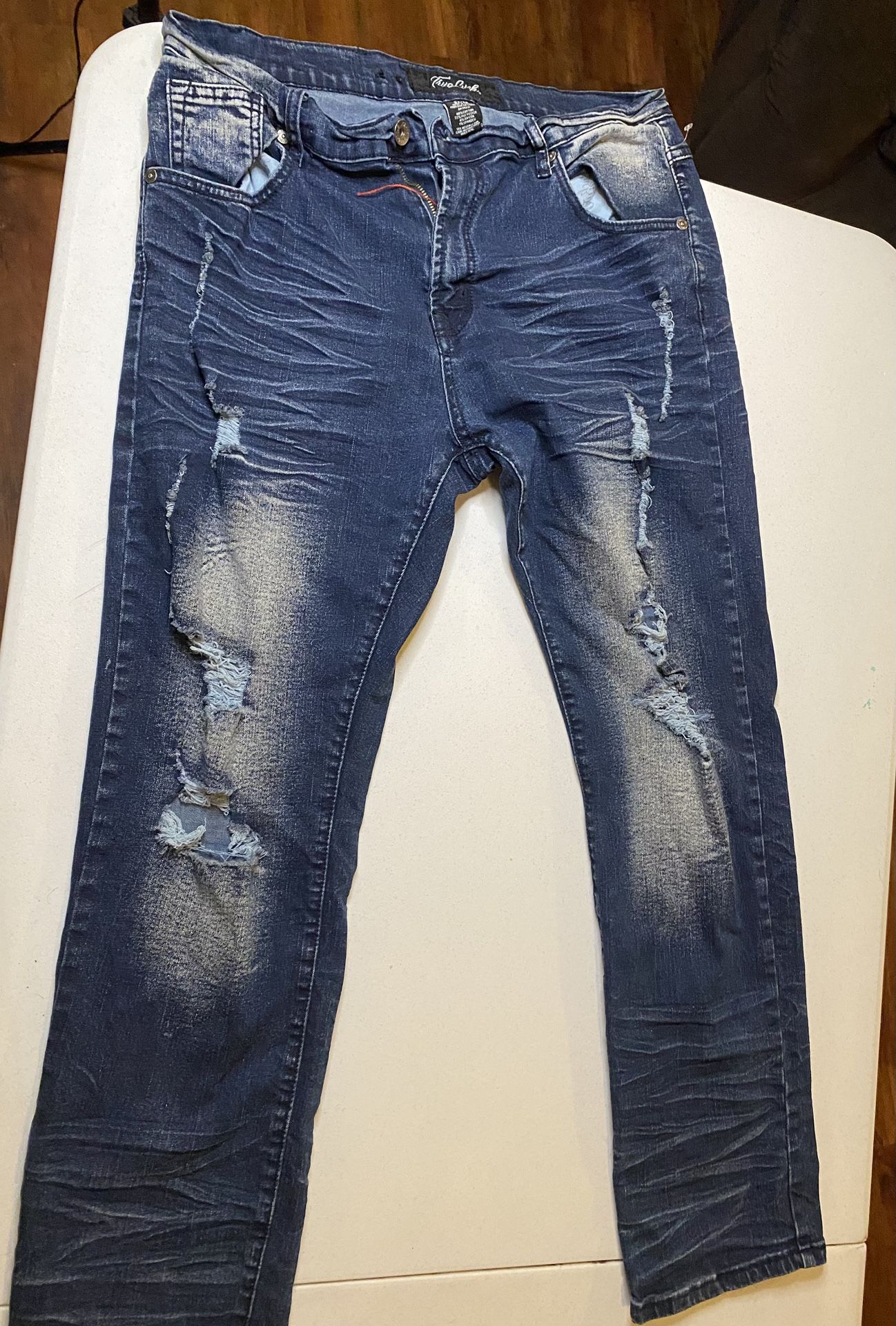 Dark Blue Rip Jeans