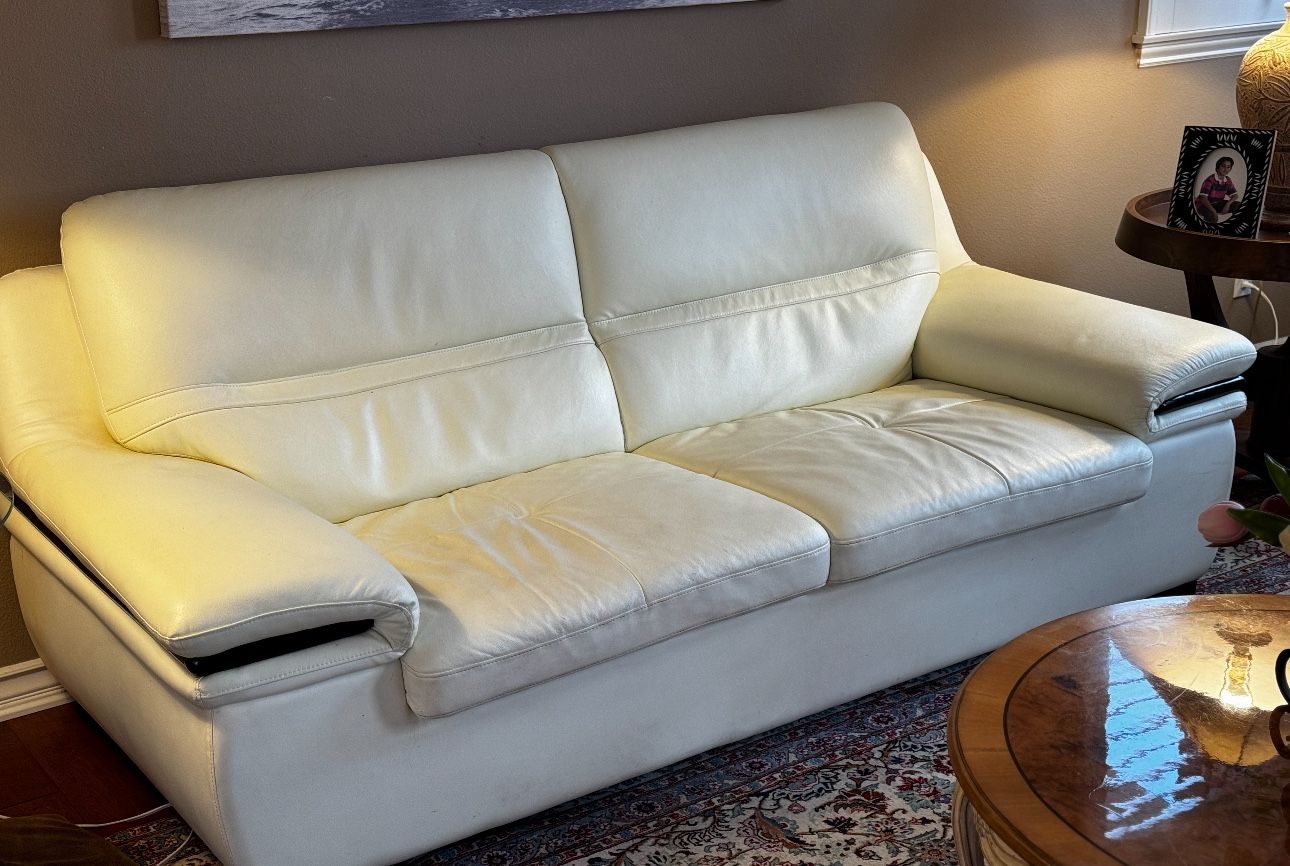Real Leather Sofa X2