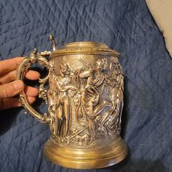 SILVER plated Antique beer steins