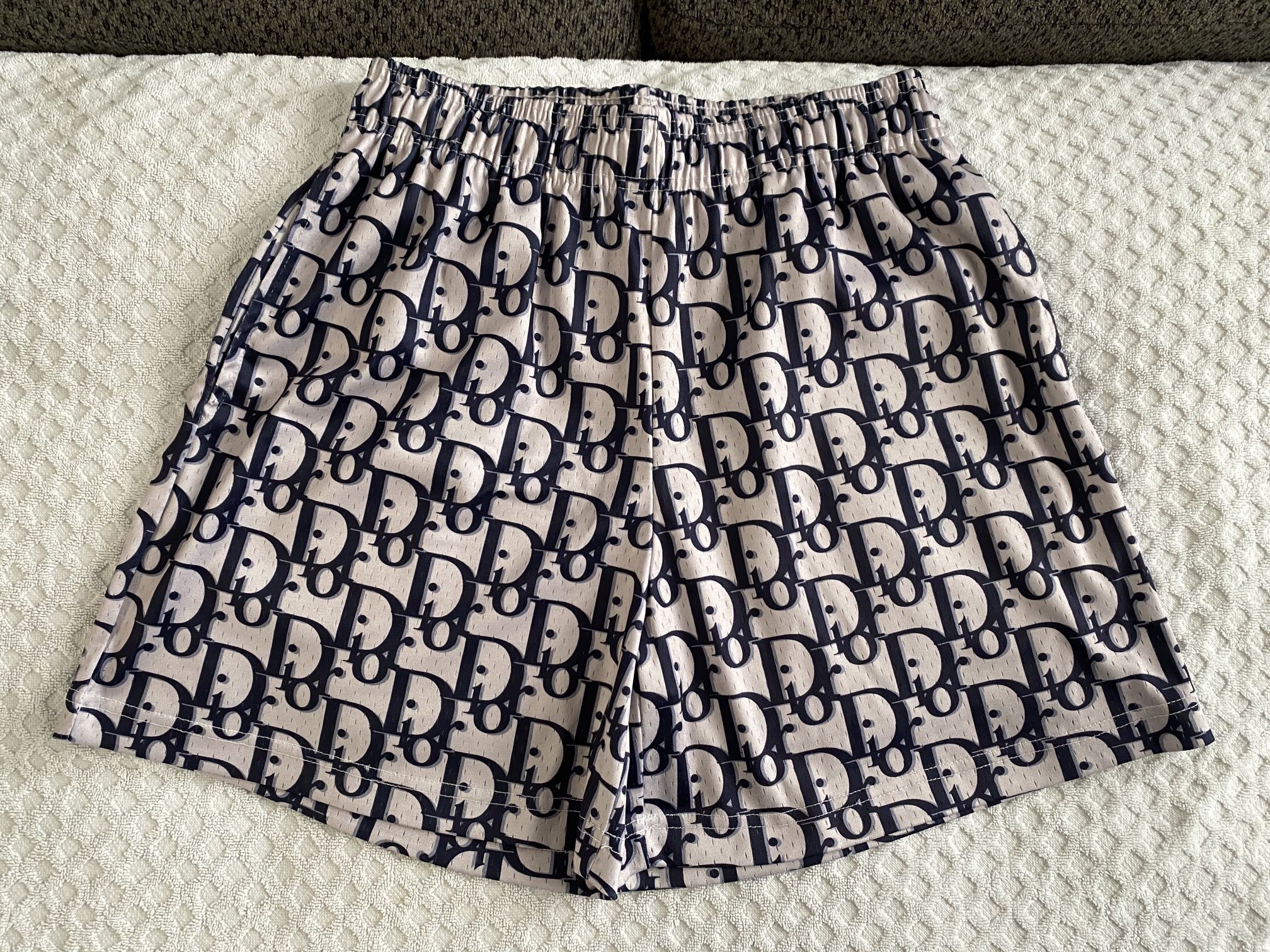 Bravest Studios Oblique Mesh Shorts Medium Navy Blue D!or Print