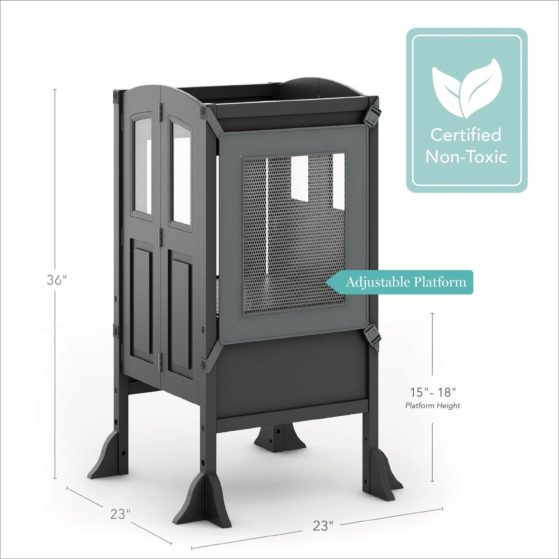 Martha Stewart Kitchen Helper by Guidecraft - Charcoal: Kids' Adjustabl...
