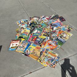 A Box Full Of Dc And Marvel Comics