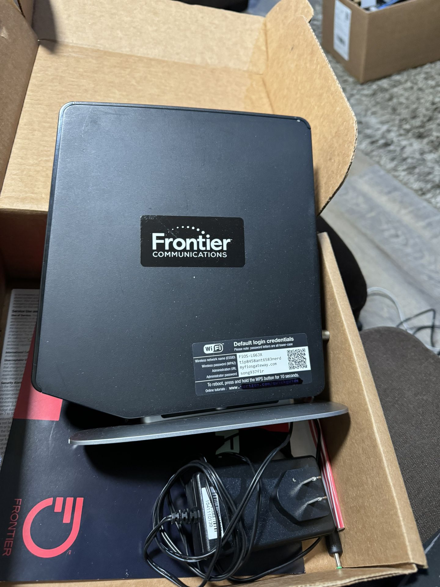 Frontier Optical Modem Router - New