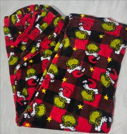 Large Grinch Christmas Fleece Pajama Pants