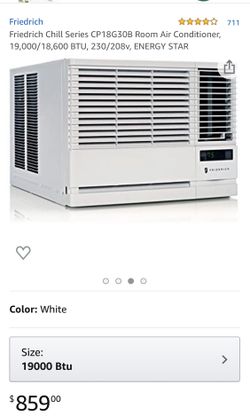 Friedrich 19,000 BTU a/c with remote like NEW 220v