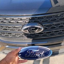 OEM Ford Explorer 2023 Blue Emlbem Set Grill and Back