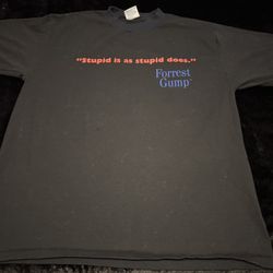 Mens XL Vintage 1994 Forrest Gump Stupid Is As Stupid Does Movie Promo Tshirt