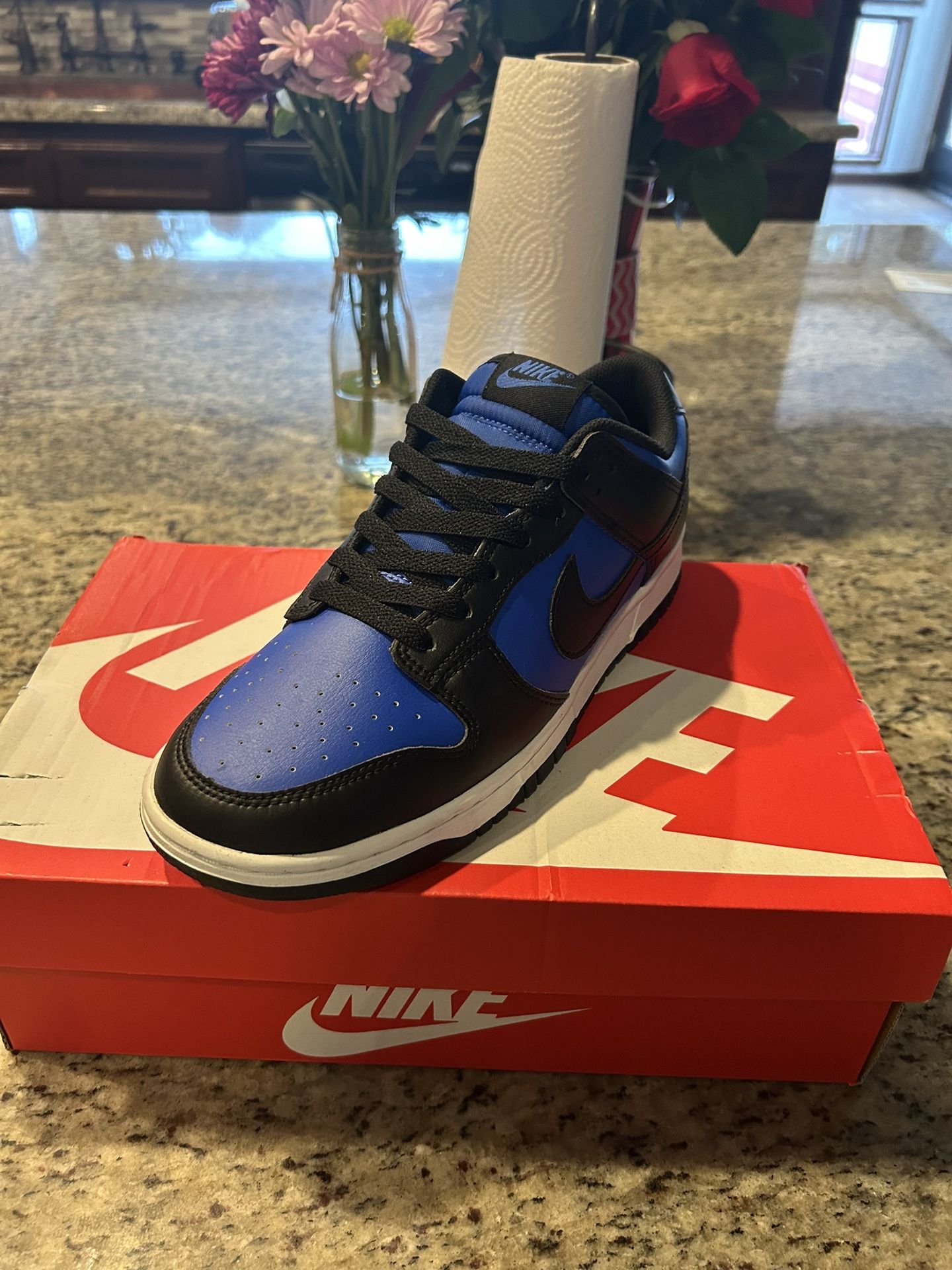Nike Dunk Low Retro Royal blue and black color way