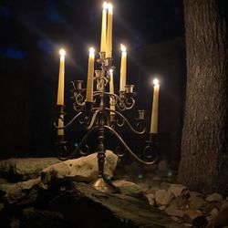 Large Vintage Brass Candlebra