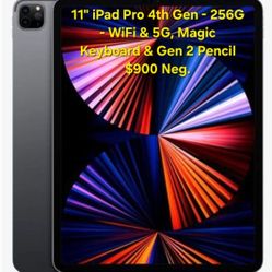 New 11 IPad Pro. 256Gig - Gen 6 Wi-Fi & 5G Cell