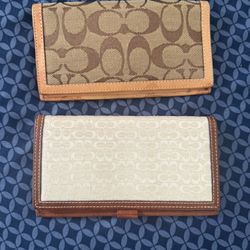 Coach Check Book Sleeve 