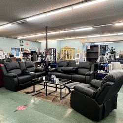 🥳Flash Deal🥳Brand New 3pc Reclining Sofa, Reclining Loveseat And Recliner Chair $1499, Finance Available, Delivery Available 