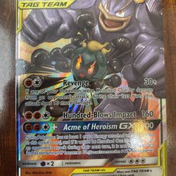 Pokemon Marshadow & Machamp Tag Team GX Sun & Moon Unbroken Bonds 82/214 NM/M