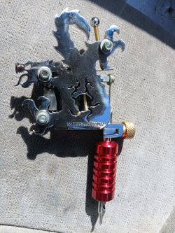 Professional Two Coil Tattoo Gun w/ Pedal & Power Supply