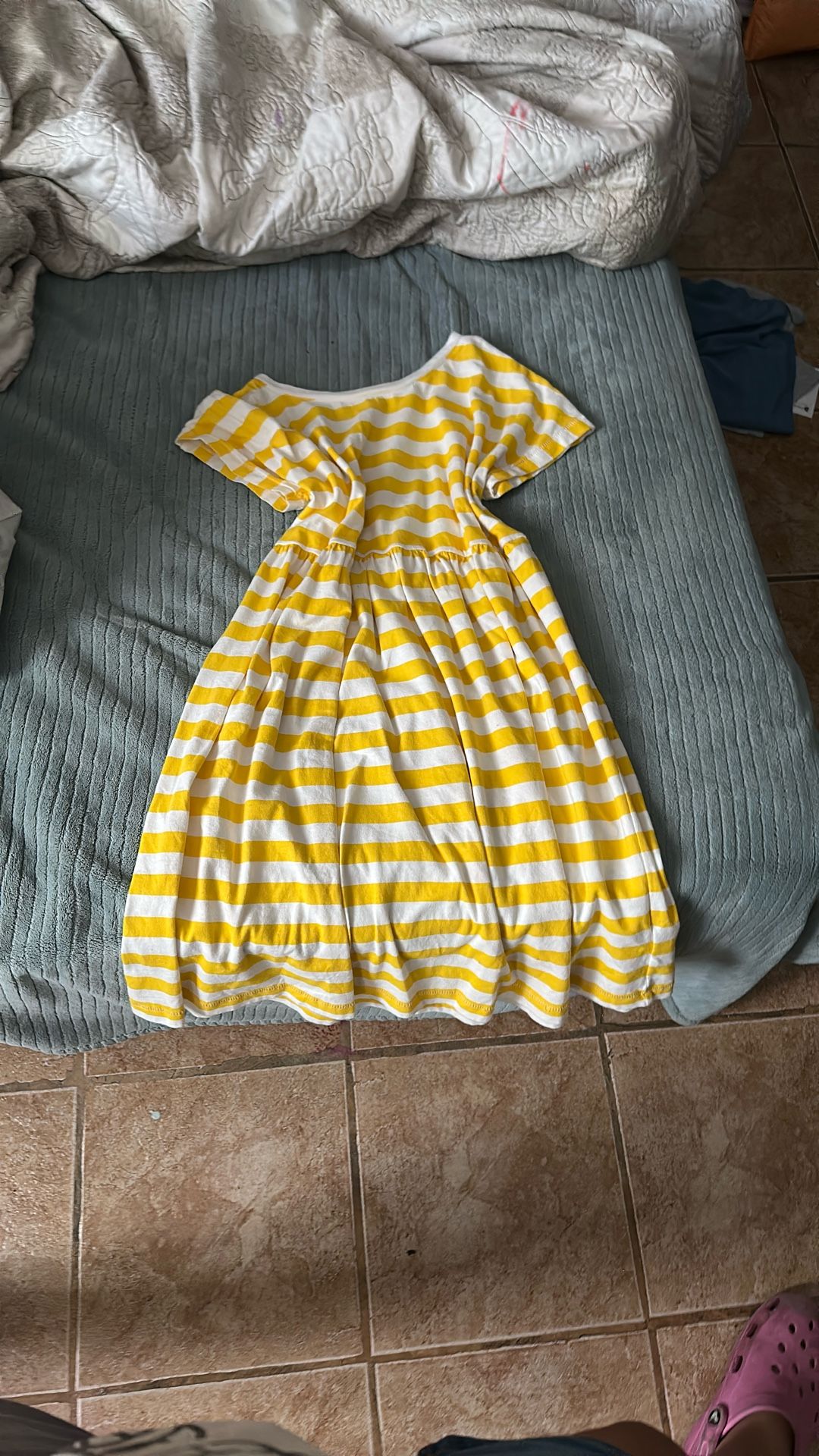 Yellow And White Dresse