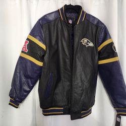 OFFICIALLY LICENSED RAVENS GENUINE LEATHER HEAVY WEIGHT JACKET (BRAND NEW)