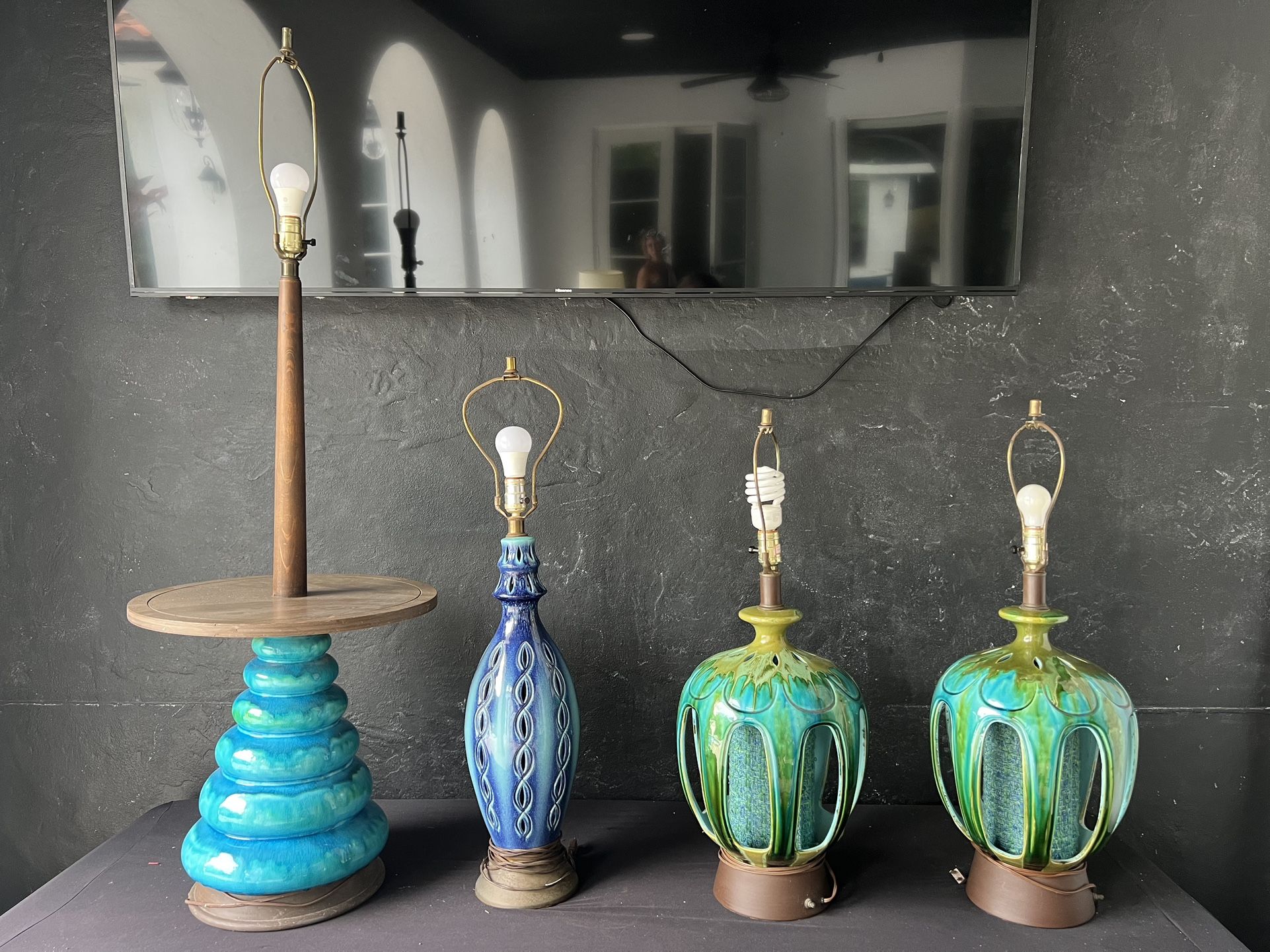 1970s Vintage Honi Chilo Large Lamps