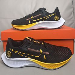 Nike Air Zoom Pegasus 38 BRS Black Gold Running Shoes Men's Size 6.5/ Women’s 8