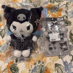 Kuromi Plush And Cell Phone Charm
