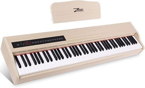 ZHRUNS BL-150 Digital Piano 88-Key Full weighted Hammer Action Keyboard BEIGE
