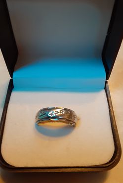 Wedding Band with diamonds 14k