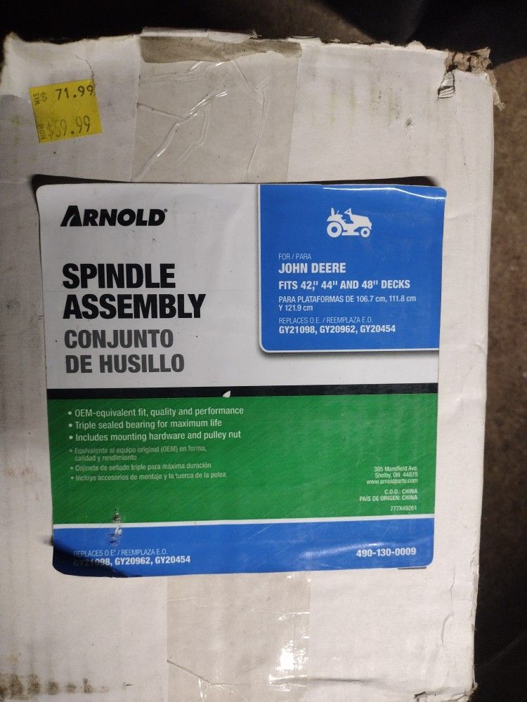 Spindle Assembly For Riding Lawnmower...