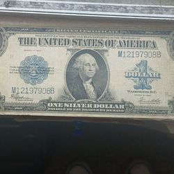 1923 Silver Certificate Horseblanket Dollar Note 