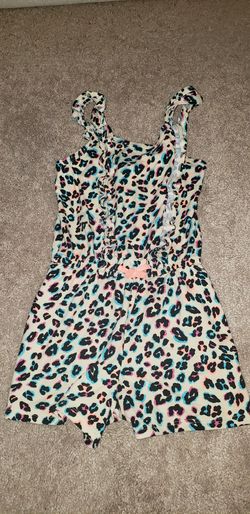 Lepord girls one piece shorts jumper