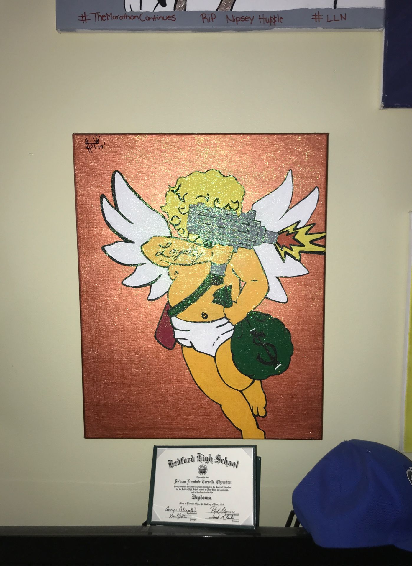 Guardian Angel Painting (Handpainted by me)