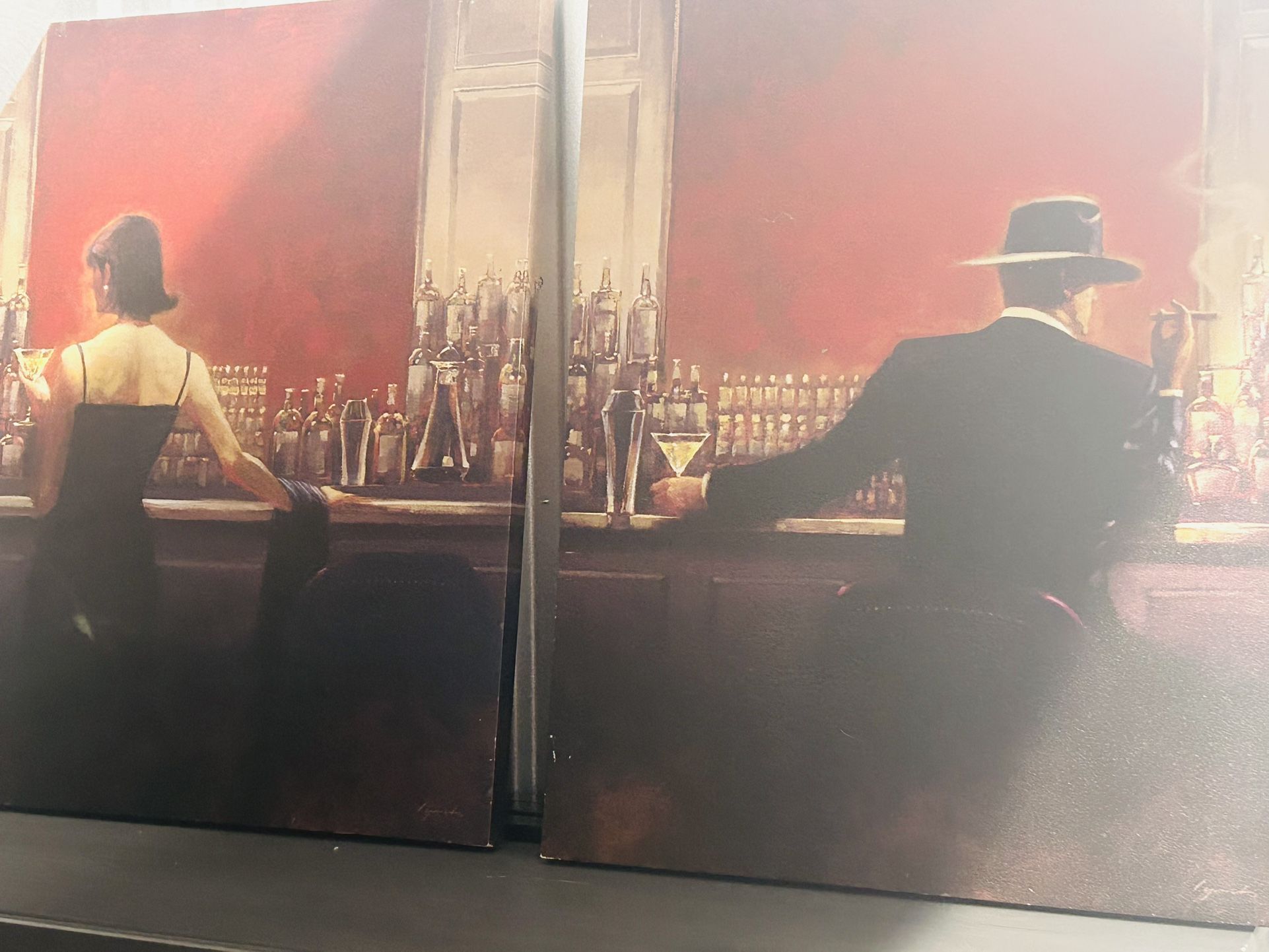 Pair Of Paintings 23X24 Set Great Condition