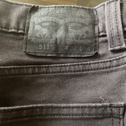 Levi Strauss Men’s 511 32 X 34 L Grey Pants