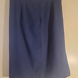 Vintage Size 14 (Modern 8 To 10) Pleated, Lined Career Skirt With Pockets