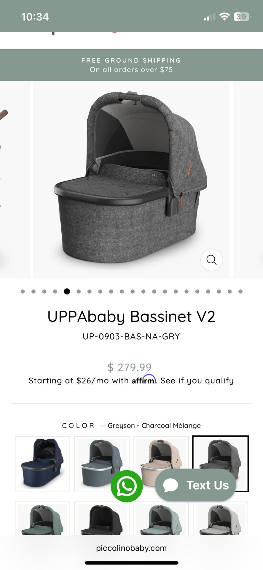 Uppa Baby Bassinet 