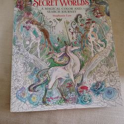 Secret World Unicorn Based Adult Coloring Book 