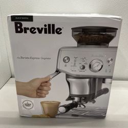 Breville the barista espresso with 15 bars of pressure milk frother integrated grinder floor model 
