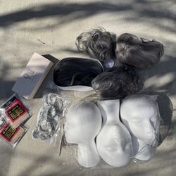 Foam Wig Heads And Wigs