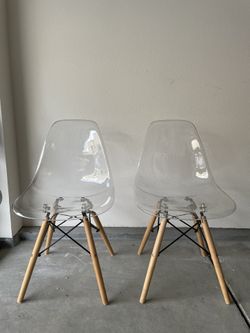 Acrylic Office/Dining Chairs (set of 2)