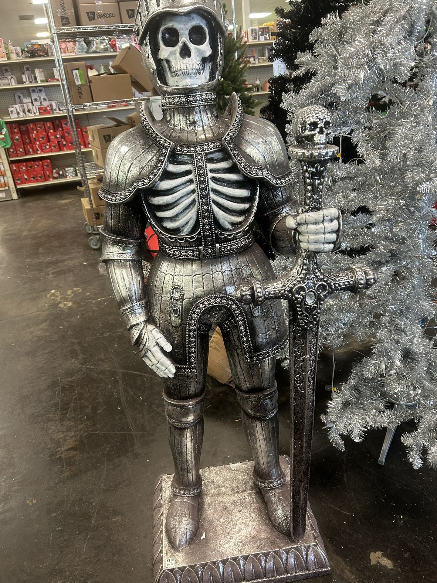 5ft Skeleton Knight Statue
