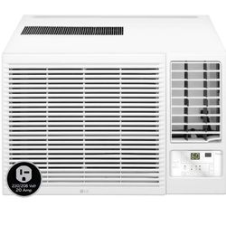 12,200 BTU 230/208-Volt Window Air Conditioner Unit Cools 570 sq. ft. w/ Heater, Wi-Fi Enabled and Dehumidifier in White