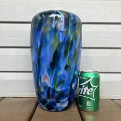Dehanna Jones Studio 12” Hand Blown Art Glass Vase - Excellent Condition 