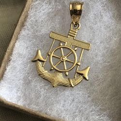 10kt Dije De Oro Solido ⚓️