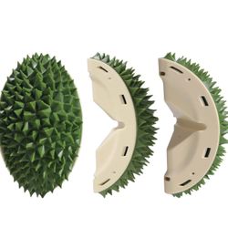 NVTED Cat Multifunction Brush, Durian Shaped Corner Tickler Cat Mint Self Hi Toy Hair Remover Furniture Protector Kittens Scratch Board Sisal Cat Scra