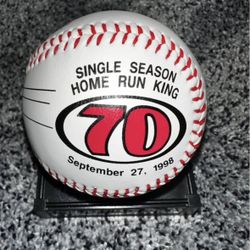 Mark McGwire 70th Home Run Commemorative Baseball – Replica Signature w/ COA 