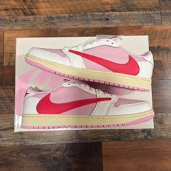Jordan 1 Low Travis Scott   Sz 9, 9.5, 10, 11  Tropical Pink