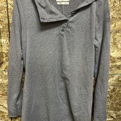 Long Grey Hooded Top 