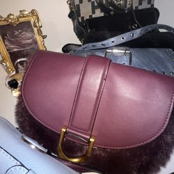 Faux Leather Burgundy bag 