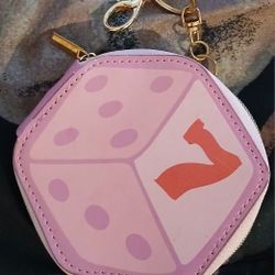 Pink Dice Coin Pouch 