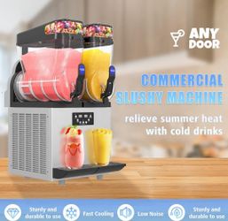 Commercial Slushie Machine - 1000W 30L Tanks Commercial Slushy Maker Machine 110V Efficient Cooling Margarita Machines 304 Stainless Steel ETL Approva
